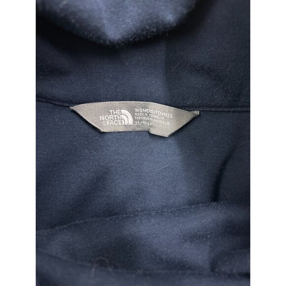 The North Face Womens Navy Blue Funnel Neck Pullover Sweatshirt W/ Pockets  XS - Picture 3 of 10